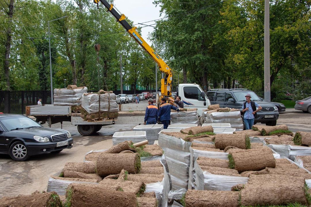 Работы у Москвы-реки